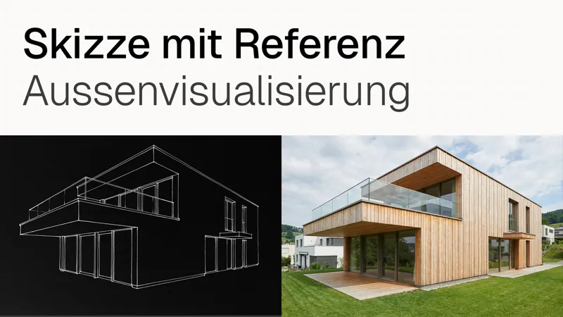Skizze mit Referenz — Aussenvisualisierung